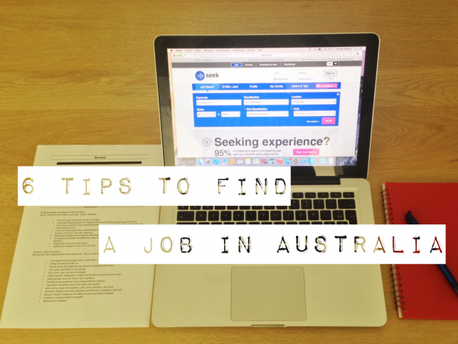 6 tips to find a job in Australia