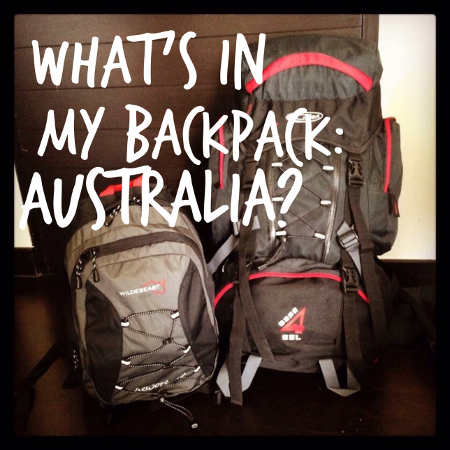 What is in my backpack: Australia?